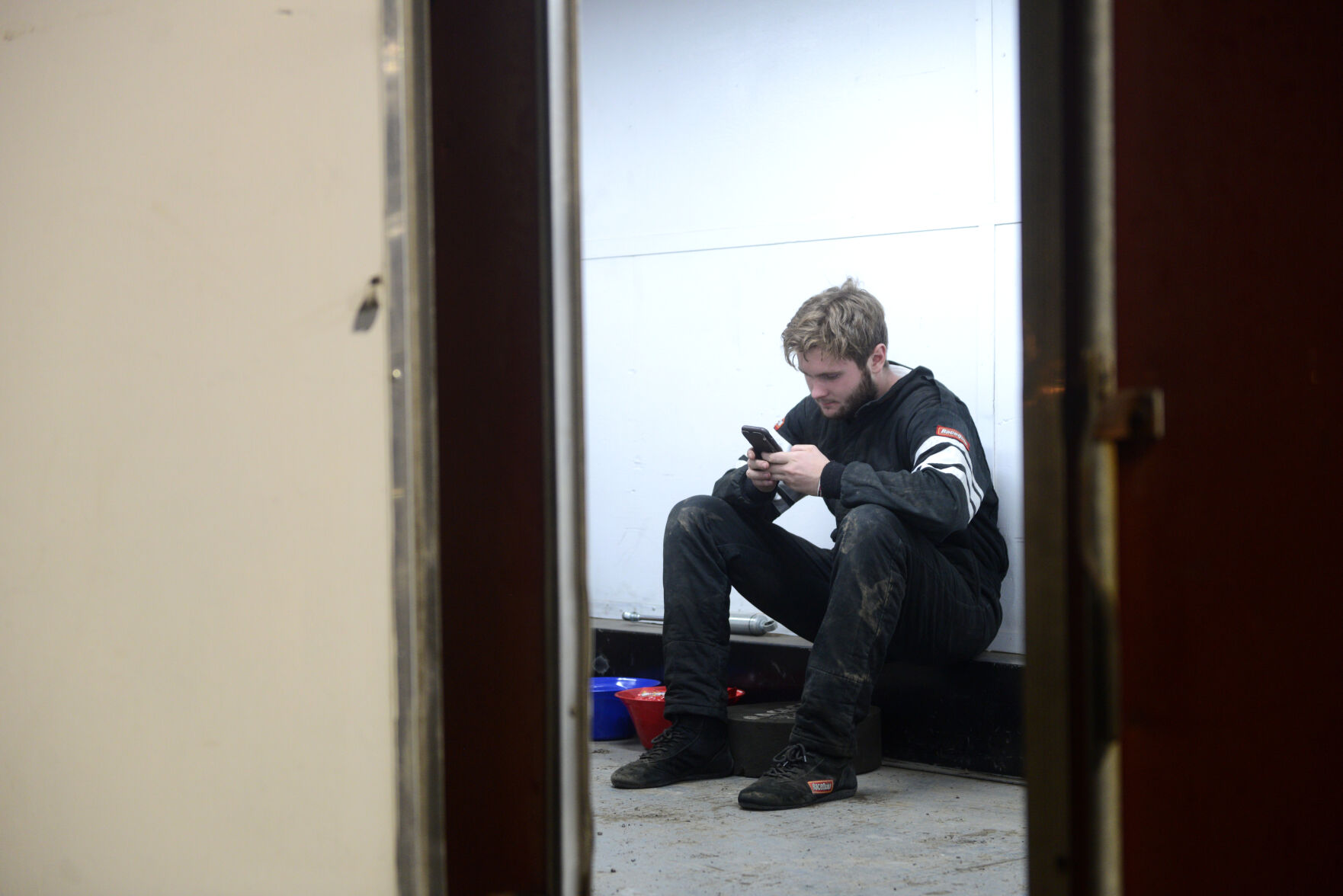 Louie Lovelace rests in his trailer